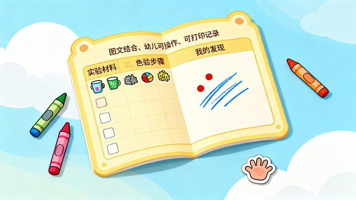幼儿实验观察记录表（图文版）｜亲子科学实验记录神器